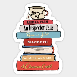 English Literature book stack Sticker